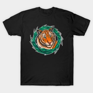 Round Grass Tiger T-Shirt